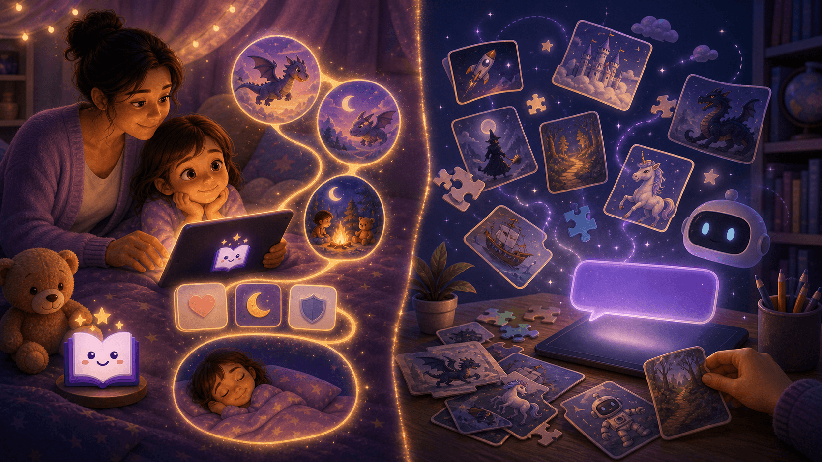 AI Bedtime Story App vs AI Generator for Kids
