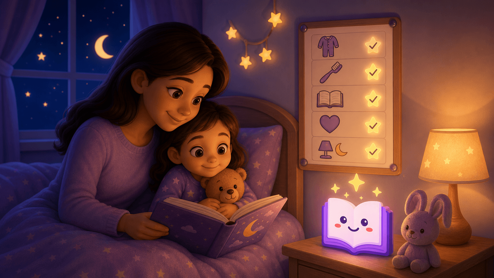 Checkliste für die Abendroutine von Kindern
