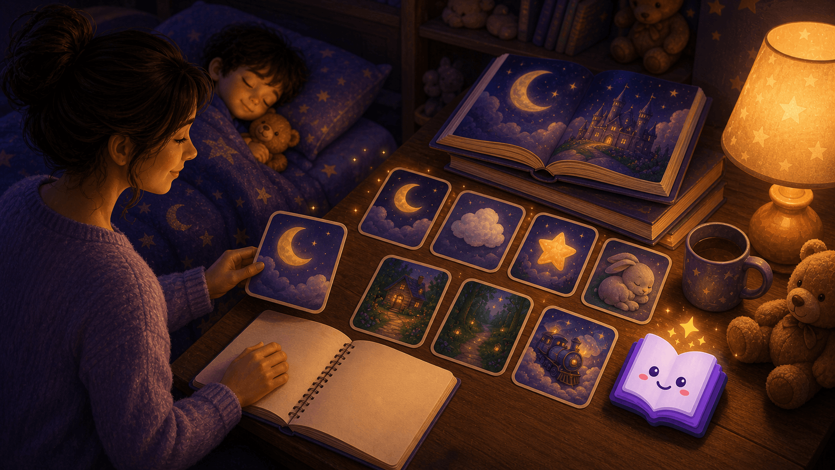 Keine Ideen für Gute-Nacht-Geschichten mehr? Probieren Sie es heute Abend aus